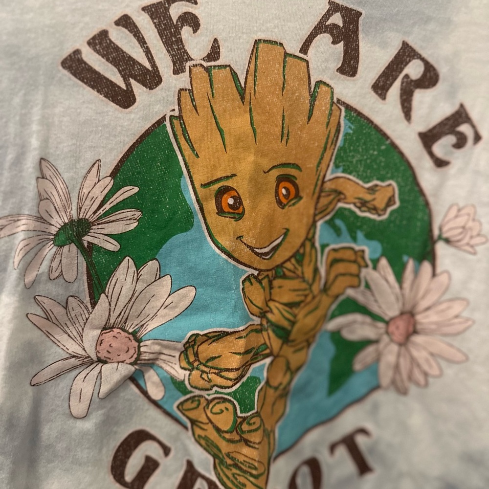 Marvel White and Brown Graphic Tee